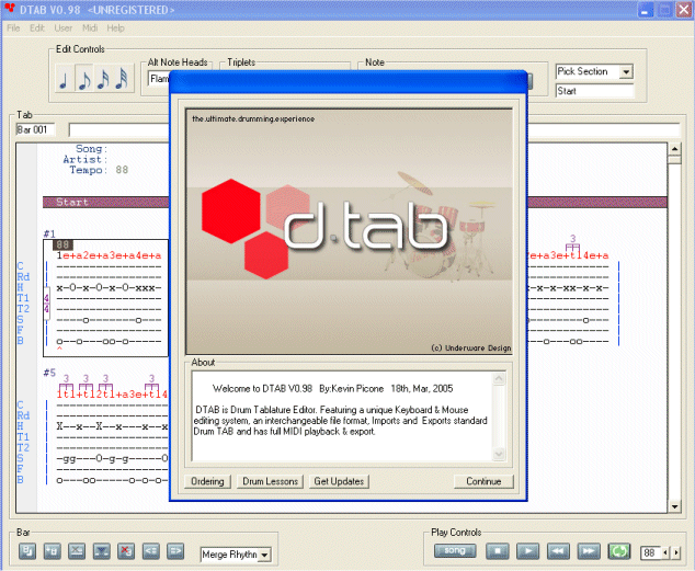 Click to view Dtab 1.04 screenshot